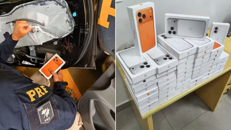PRF apreende mais de 50 iPhones escondidos em carro na BR-153, em Ourinhos