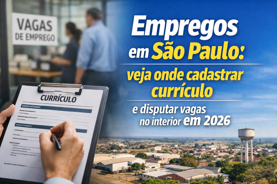 Empregos em São Paulo: veja onde cadastrar currículo e disputar vagas no interior em 2026