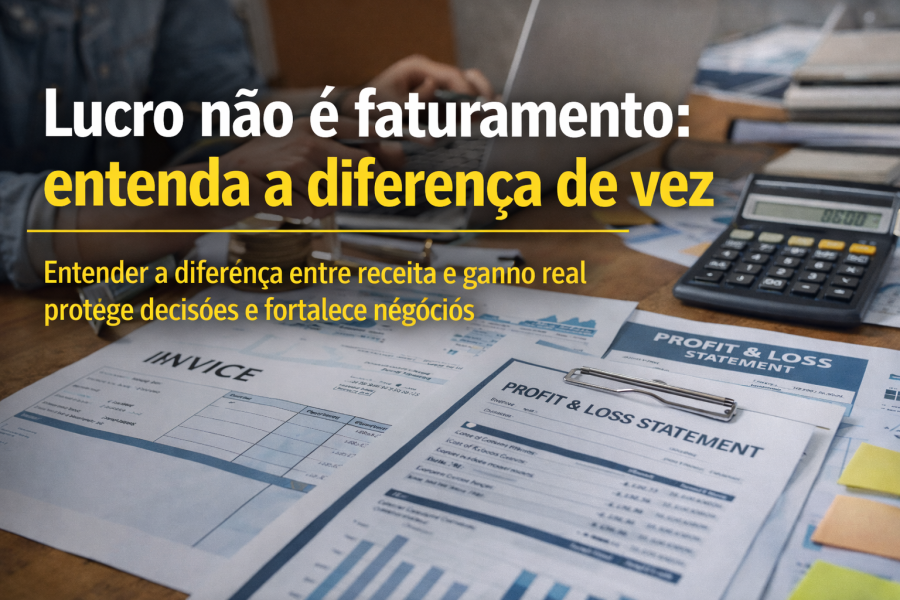 Lucro não é faturamento: entenda a diferença de vez