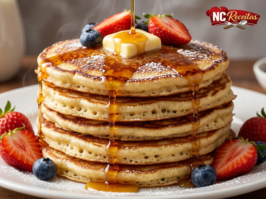 Como fazer panqueca americana fofinha e dourada no ponto perfeito