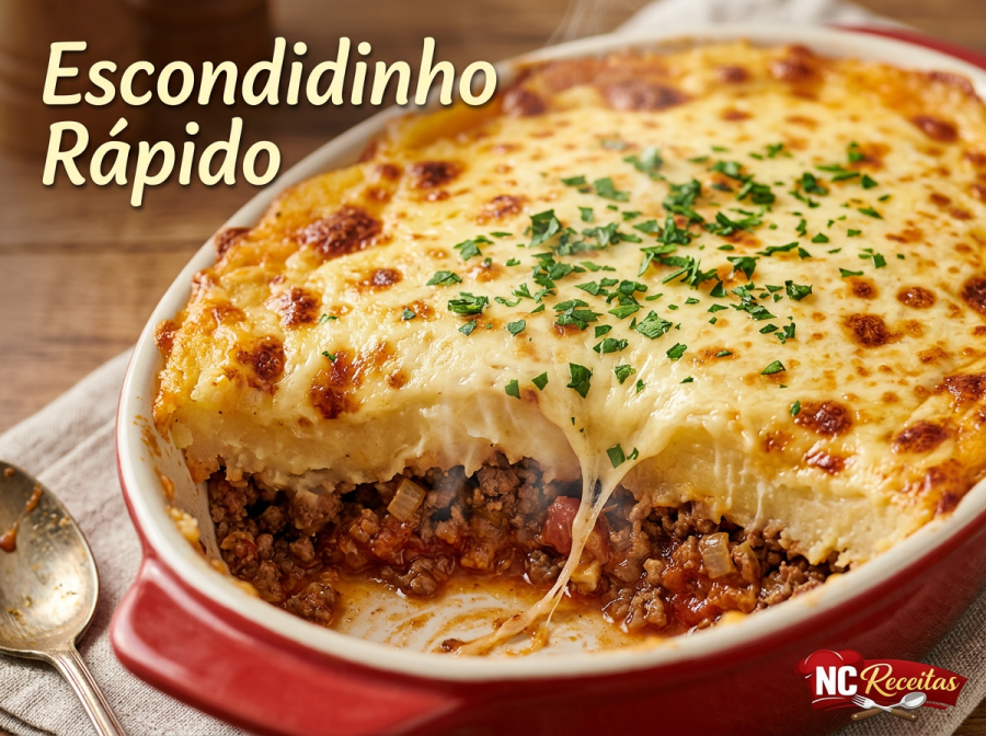 Receita de Escondidinho Rápido: aprenda a fazer um prato cremoso e prático para qualquer refeição