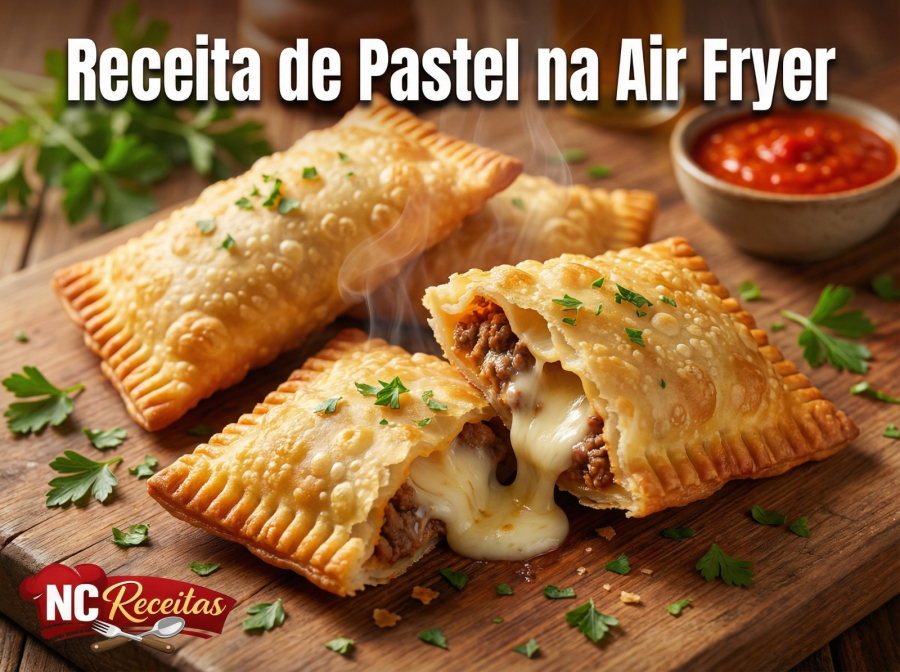 Receita de Pastel na Air Fryer: aprenda a preparar um salgado crocante sem fritura