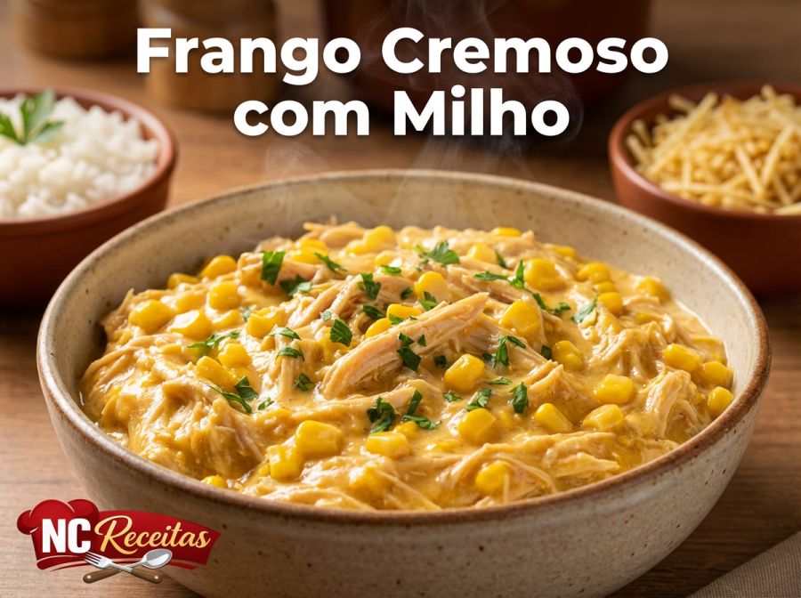 Frango Cremoso com Milho: receita fácil e cheia de sabor para o almoço
