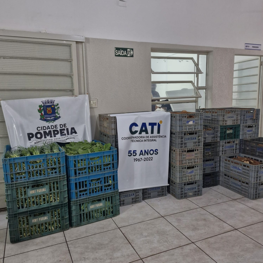 Pompeia recebe cestas de alimentos do Programa de Aquisição de Alimentos em parceria com a Prefeitura