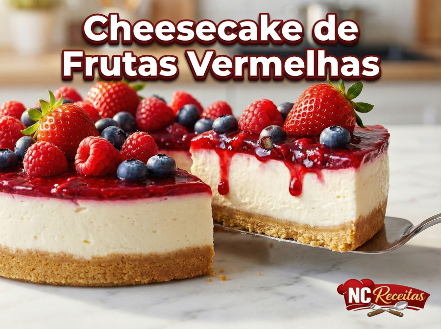 Cheesecake de Frutas Vermelhas: aprenda a preparar uma sobremesa cremosa e elegante