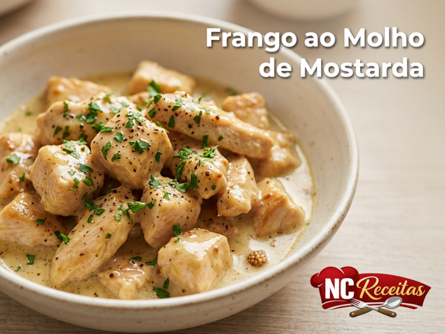 Frango ao Molho de Mostarda: aprenda a preparar um prato cremoso e cheio de sabor