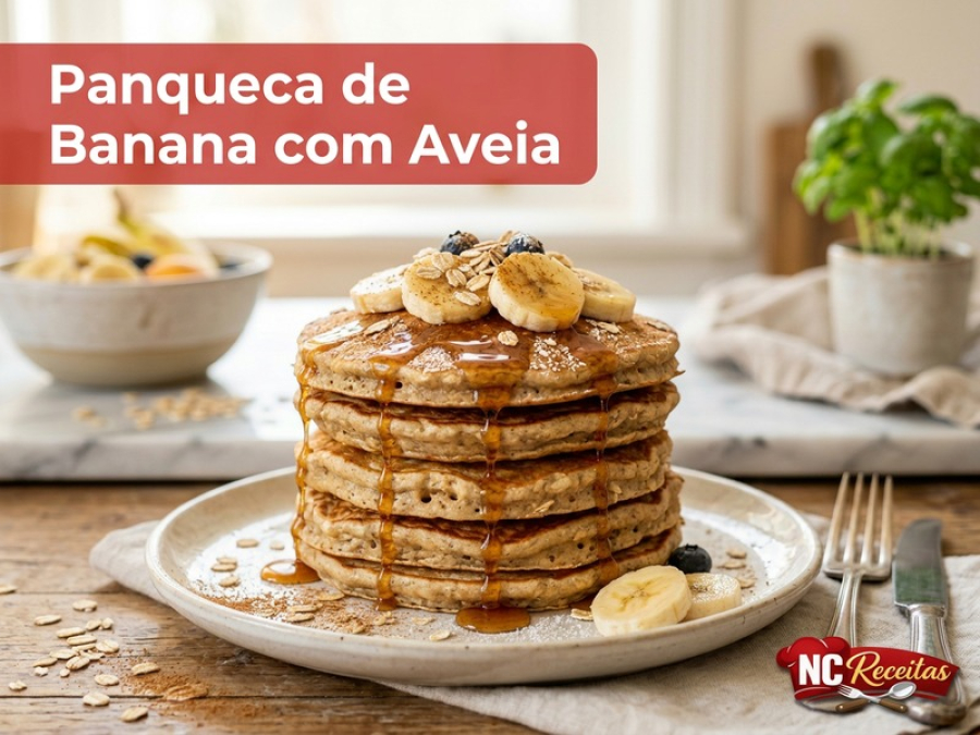 Panqueca de banana com aveia fácil e saudável: receita rápida para café da manhã ou lanche