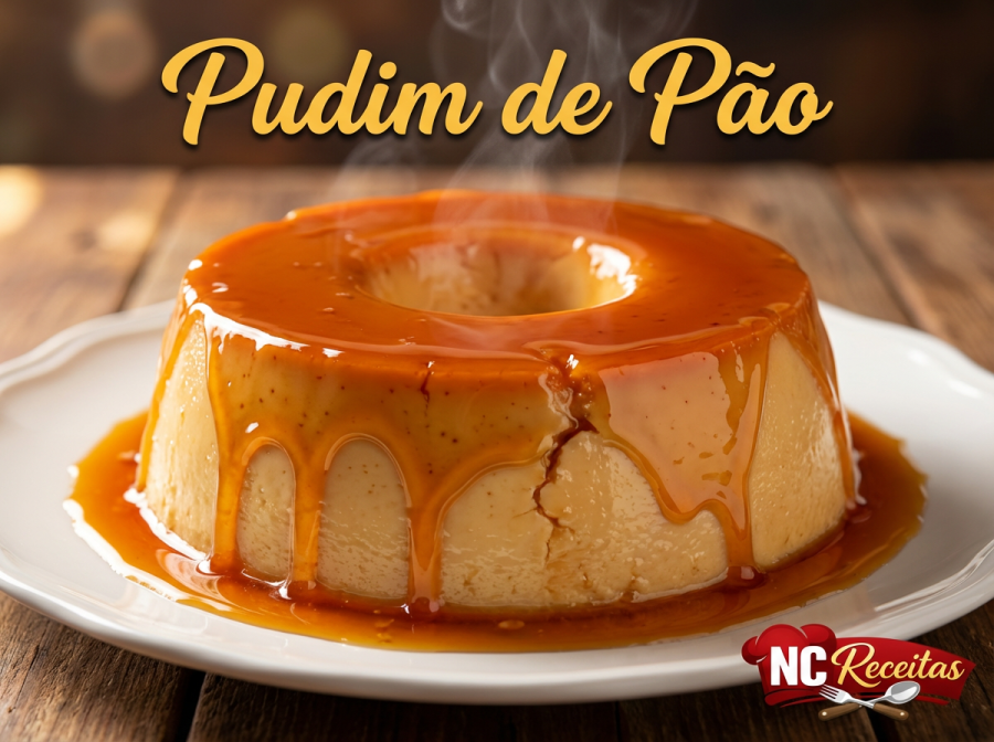 Pudim de pão cremoso e econômico: receita fácil para aproveitar sobras