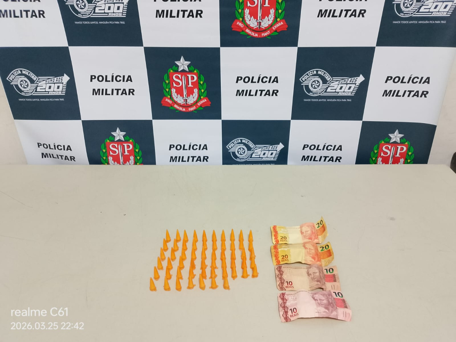 Homem é preso por tráfico de drogas no bairro Flândria, em Pompeia