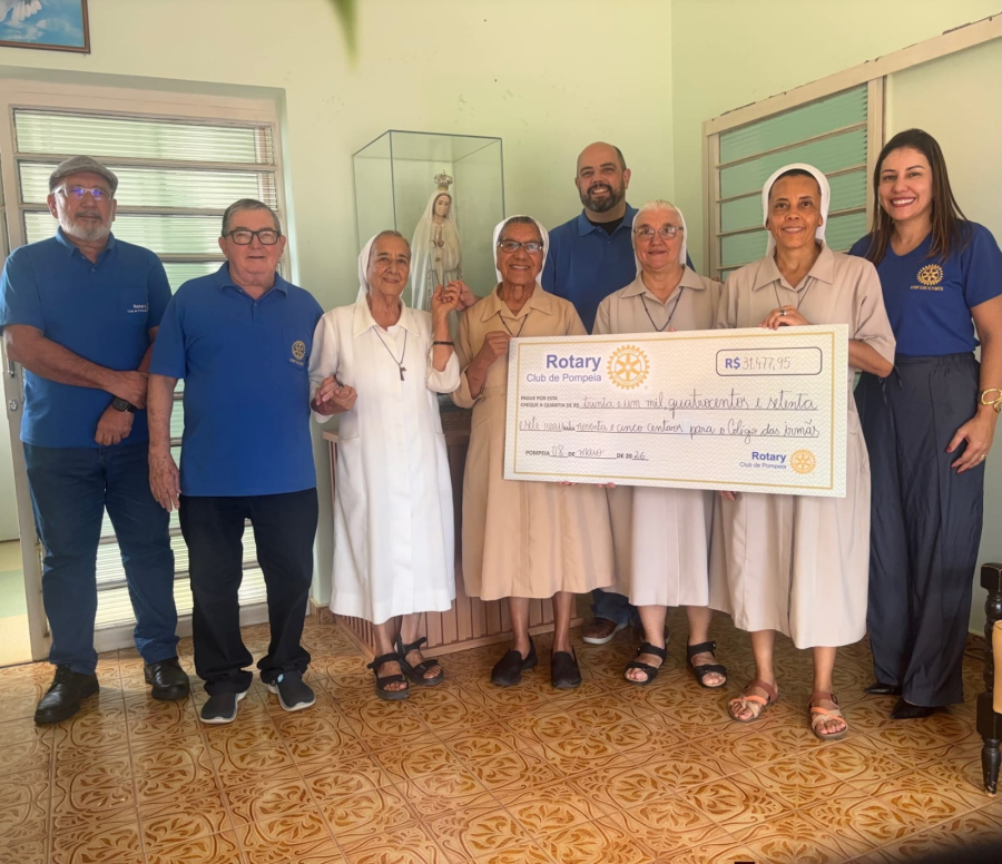 Ação do Rotary arrecada mais de R$ 31 mil para apoiar atividades do Colégio das Irmãs em Pompeia