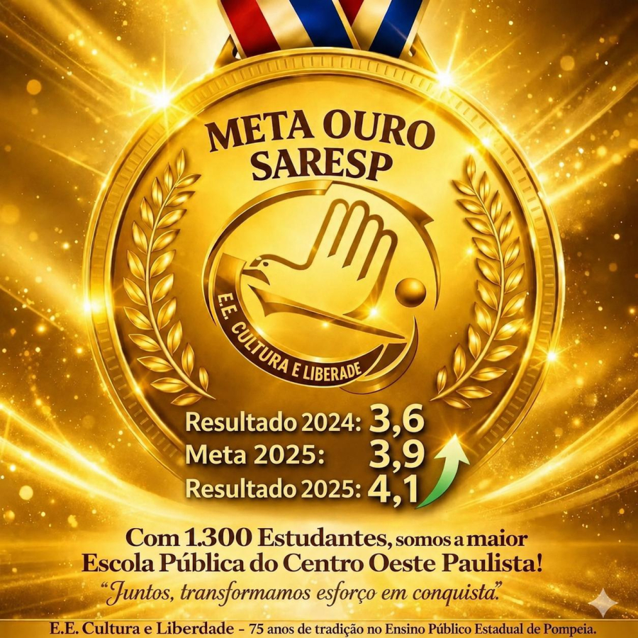 Escola Cultura e Liberdade avança no SARESP e reforça destaque regional em Pompeia