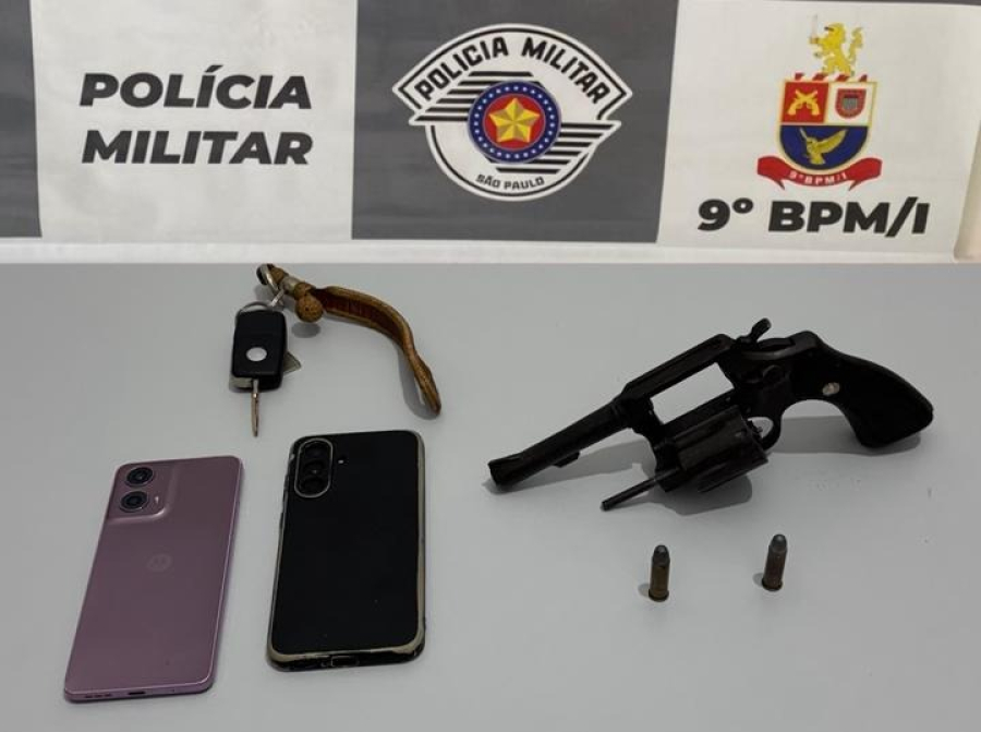 Homem é preso com revólver de numeração suprimida durante abordagem policial em Herculândia
