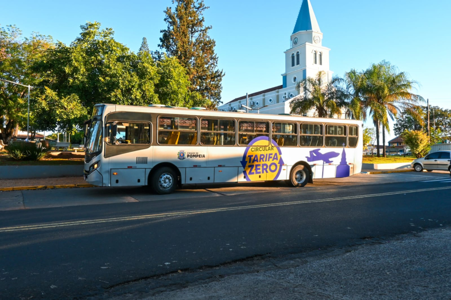 Prefeitura de Pompeia implanta Tarifa Zero e libera transporte coletivo gratuito para toda a população