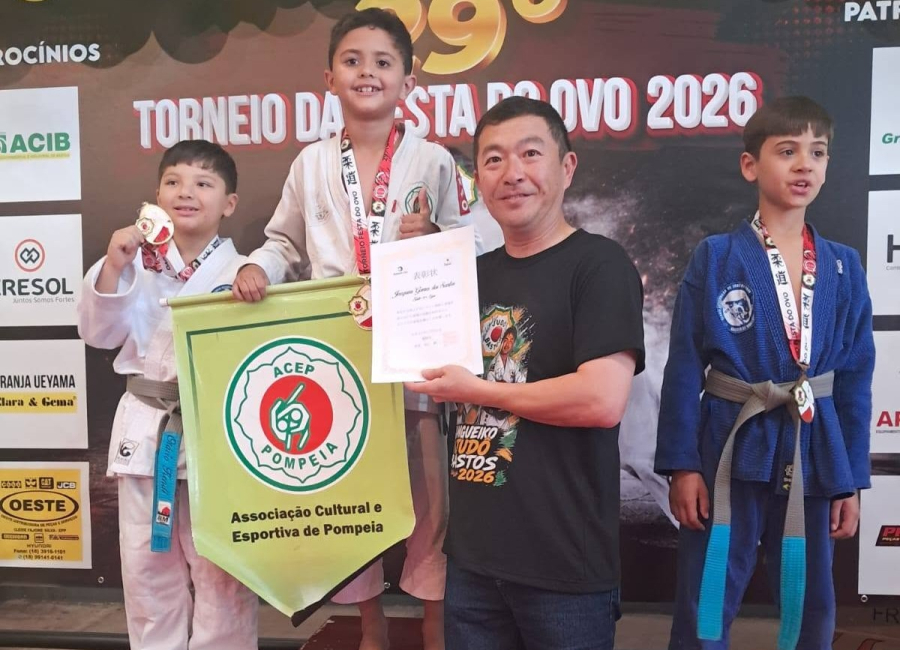 ACEP Pompeia conquista títulos e termina em 6º lugar geral no Torneio de Judô da Festa do Ovo