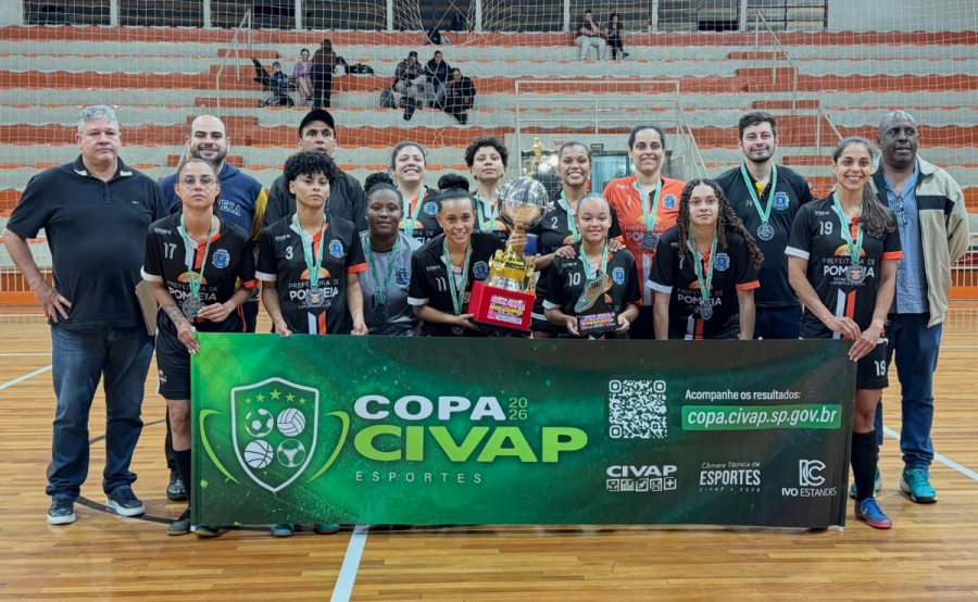 Pompeia é vice-campeã da Copa CIVAP de Futsal Feminino 2026 após campanha histórica