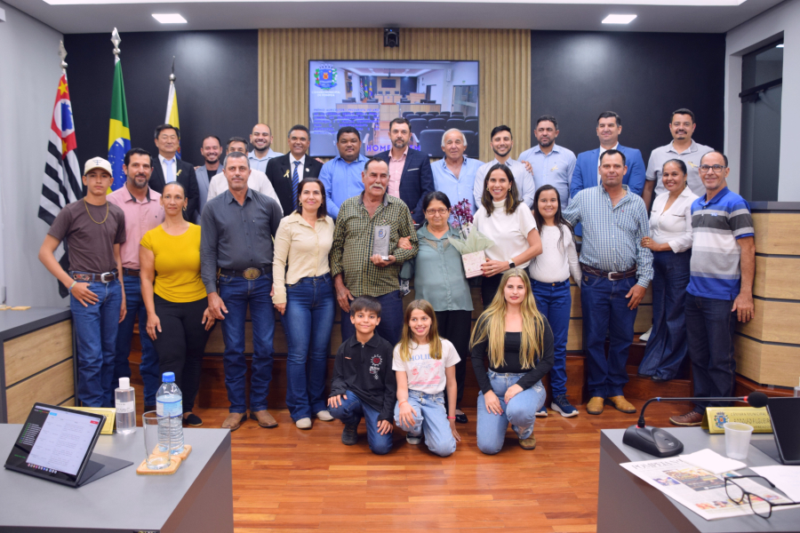 Câmara de Pompeia homenageia Sergio Prado Gianini com o Prêmio Agricultor/Pecuarista do Ano 2026