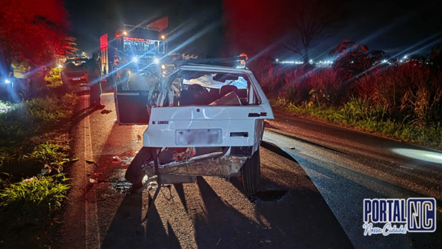 Criança de 3 anos morre em grave acidente entre carro e bitrem em Queiroz