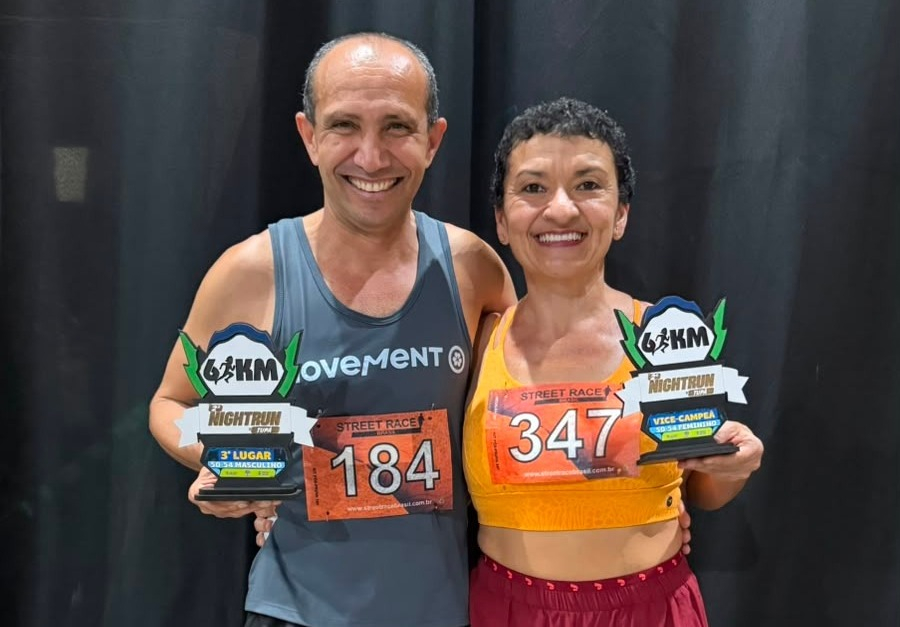 Casal de Pompeia conquista dois pódios na Night Run Tupã