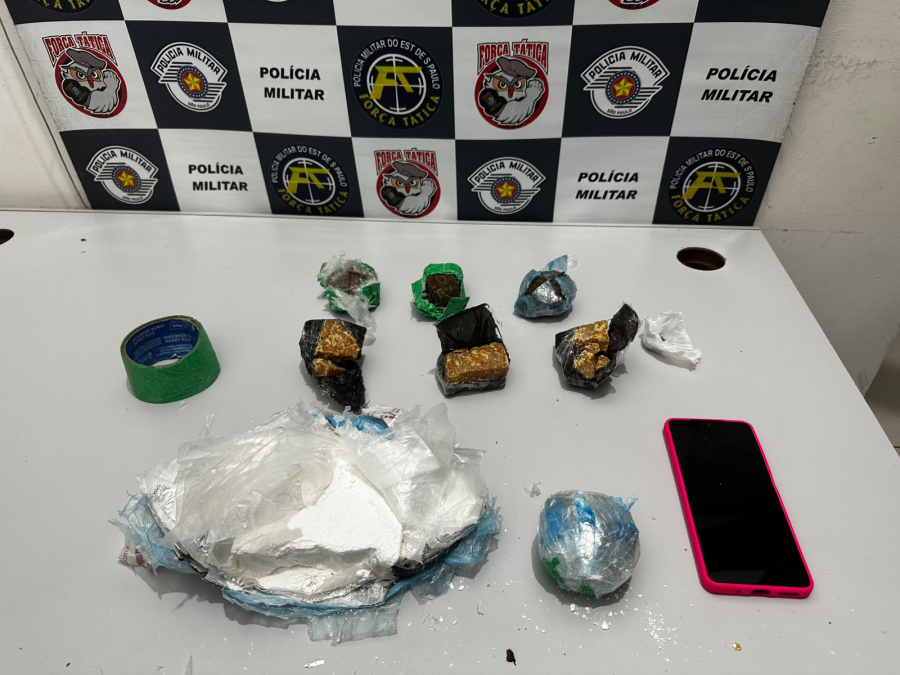 Homem é preso com cocaína, crack e maconha em Herculândia